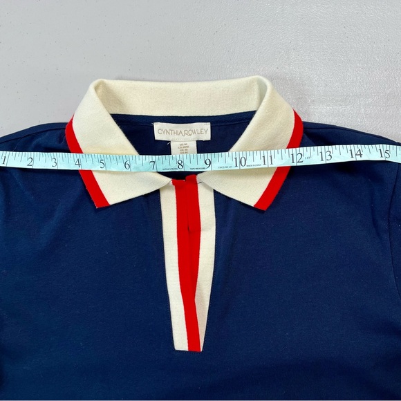 Cynthia Rowley Navy Dress with Red and White Trim, Size M. - Picture 10 of 15